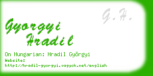 gyorgyi hradil business card